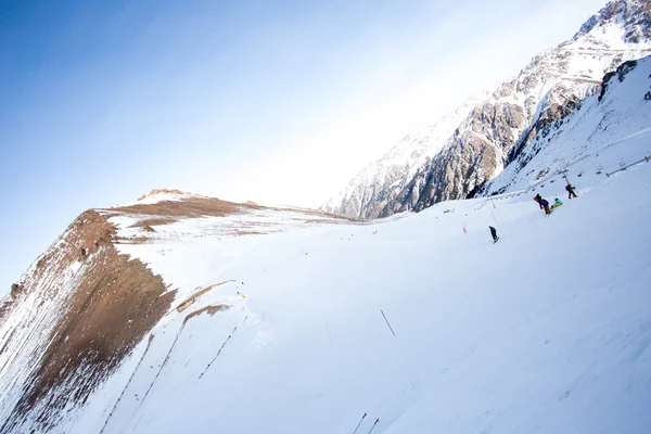 Vackra vinter landskap berg — Stockfoto