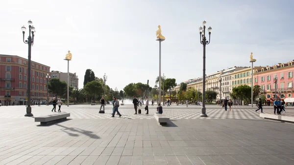 Plaza massena plein in de stad van nice, Frankrijk — Stockfoto
