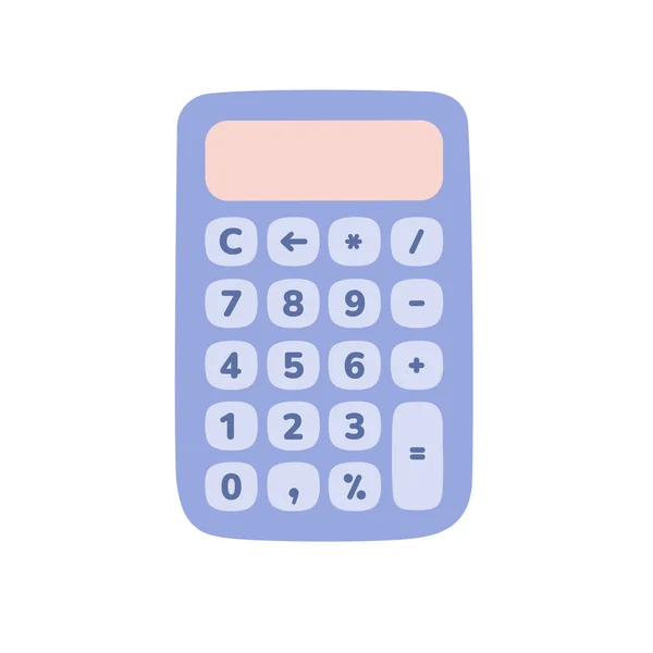 Vector Illustration Calculator Cute Flat Cartoon Artwork Any Purposes Budget — Stock Vector