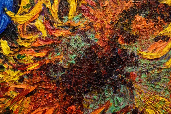 Подсолнух Картина Маслом Холсте Картине Великого Художника Винсента Ван Гога — стоковое фото