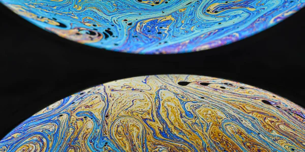 Beautiful Psychedelic Abstractions Surface Soap Bubbles — Stock Photo, Image