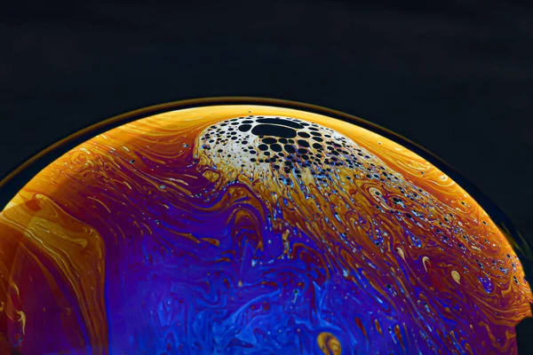 Beautiful Psychedelic Abstractions Surface Soap Bubbles — Stock Photo, Image
