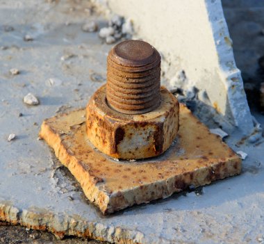 Metal Tabakta Paslı Sürgü ve Fındık