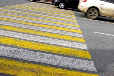 Yaya geçidi. Bakış açısında arkaplan fotoğrafı