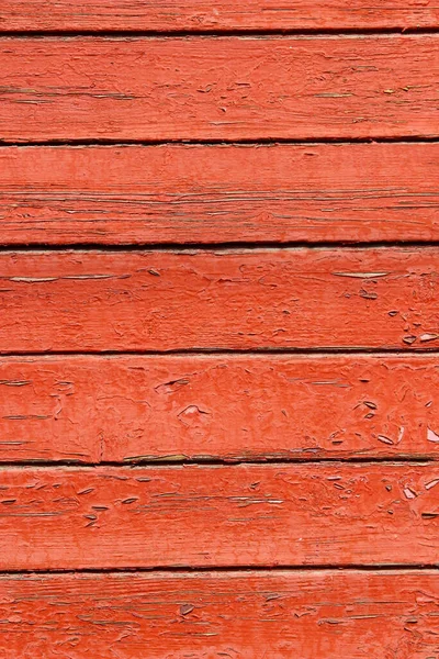 Textura Velho Painéis Madeira Cobertos Com Tinta Vermelha Descascada — Fotografia de Stock