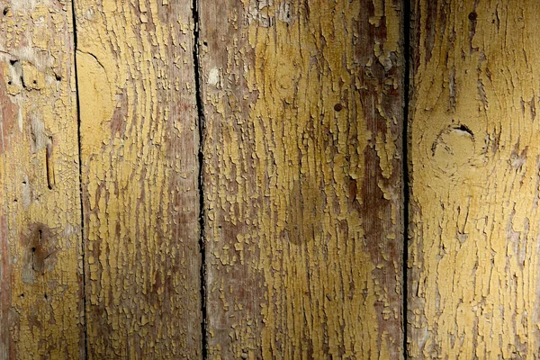 Texture Panneaux Bois Fissurés Recouverts Vieille Peinture Pelée — Photo