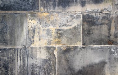 Hasarlı eski bir taş duvarın dokusu