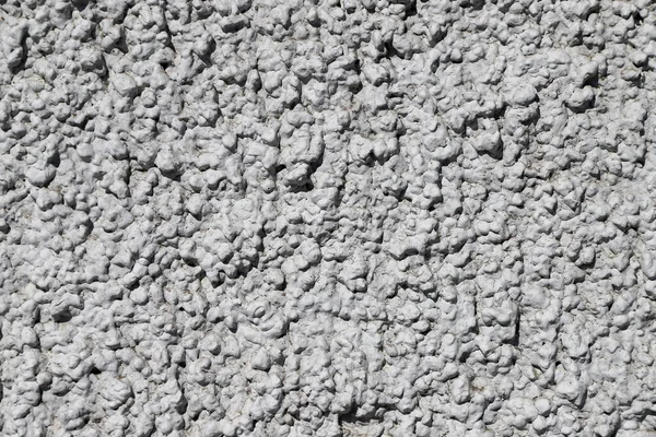 Struktura Stěny Rozdrceného Kamene Omítnutá Cementem Natřeným Šedou Barvou — Stock fotografie