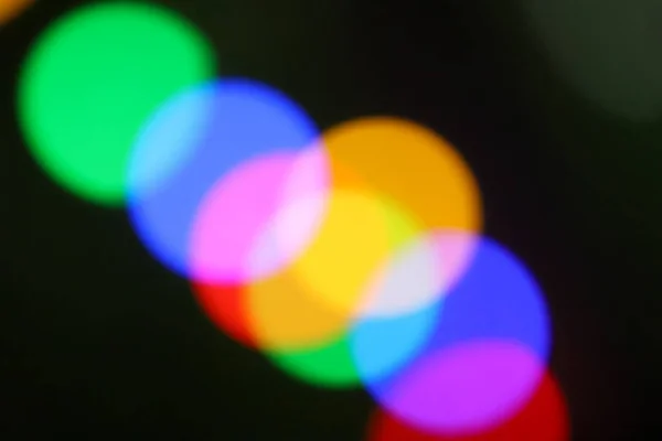 String Luzes Férias Multicoloridas Borradas Como Fundo Desfocado — Fotografia de Stock