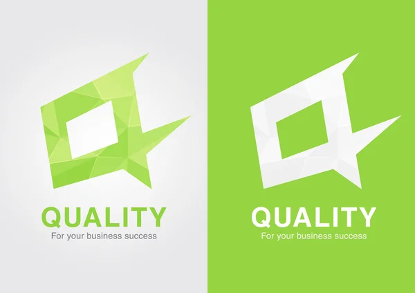 Q kwaliteit pictogram symbool baseren op q brief. — Stockvector