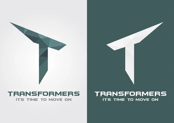 T Transformers icono símbolo de una letra del alfabeto T . — Vector de stock
