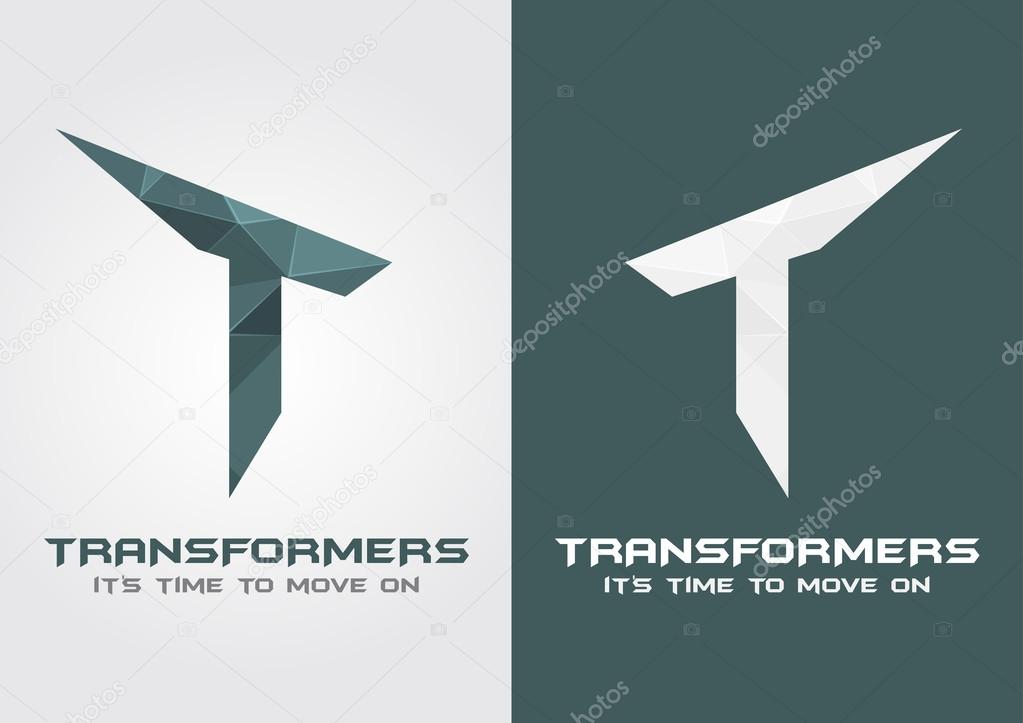 T Transformers icon symbol from an alphabet letter T. Creative design.