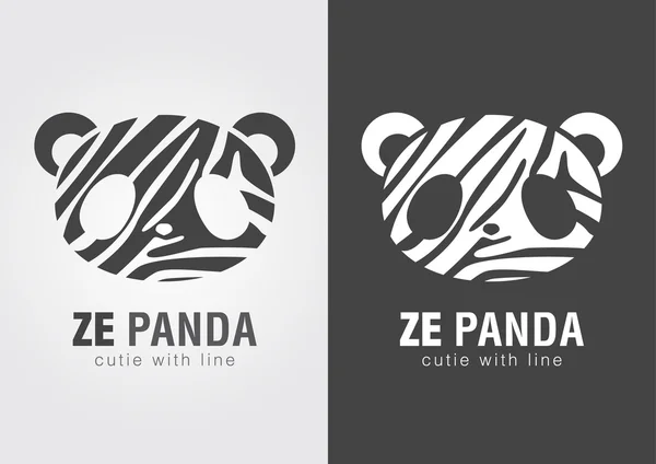 Ze Panda a perfect combination of Zebra and Panda. — Stock Vector