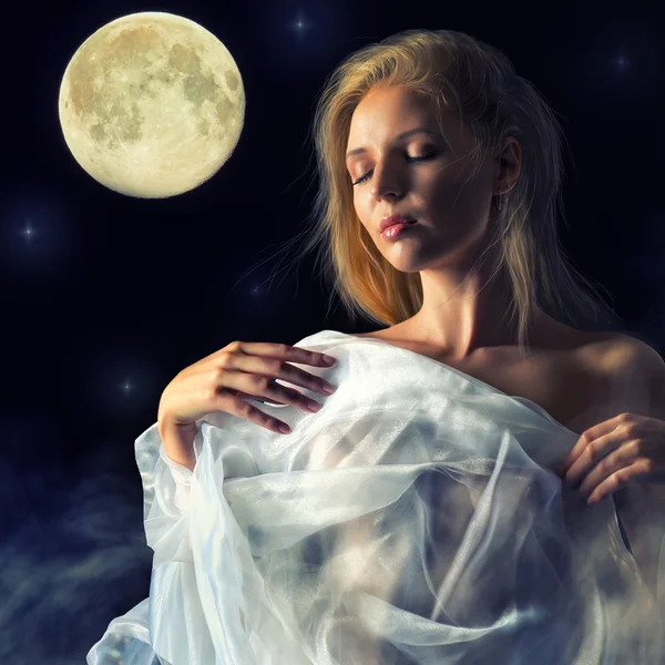 girl in the glow of the moon