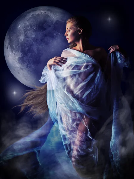 girl in the glow of the moon