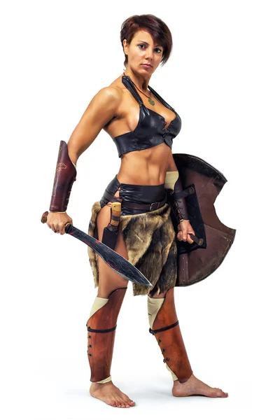 Warrior kvinna — Stockfoto