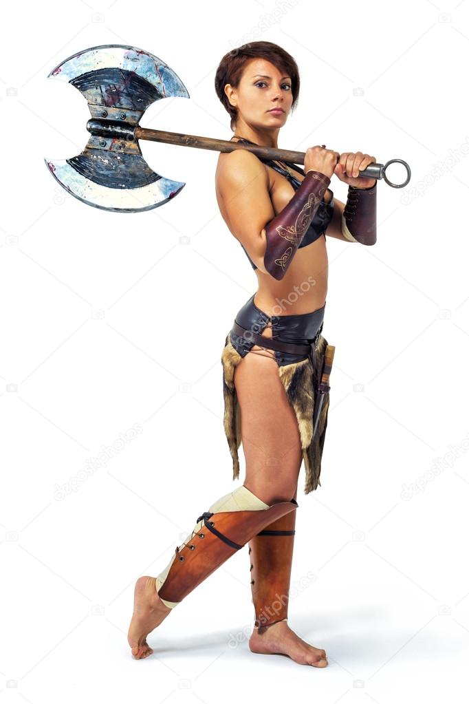 Warrior - woman with an axe