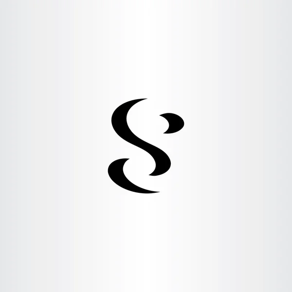 Schwarz s Buchstabe Logo Vektor Logo Zeichen Symbol — Stockvektor