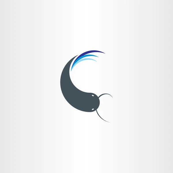 Yayın balığı simgesi simgesi logo tasarım öğesi vektör — Stok Vektör