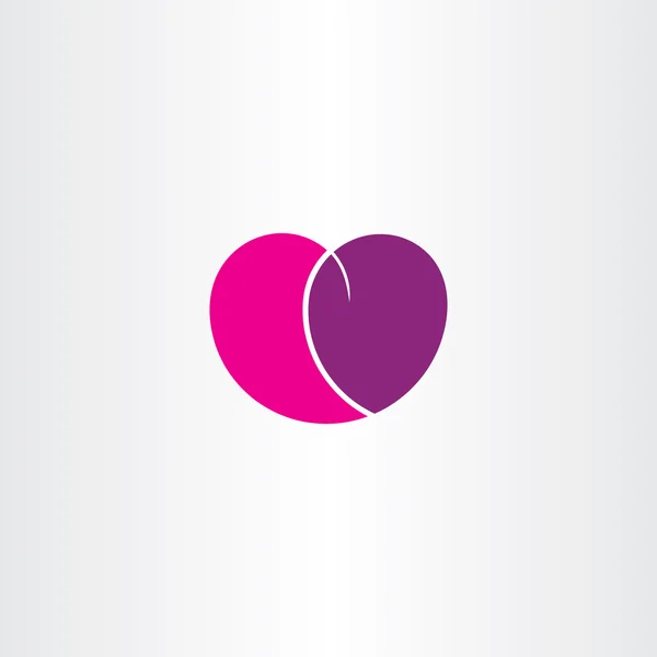 Coeur amour icône symbole vecteur design élément logo — Image vectorielle
