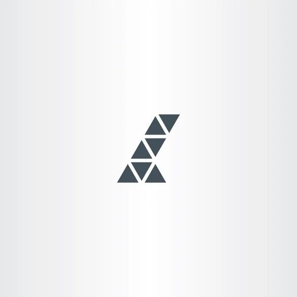 Letra l triángulos icono vector símbolo — Vector de stock