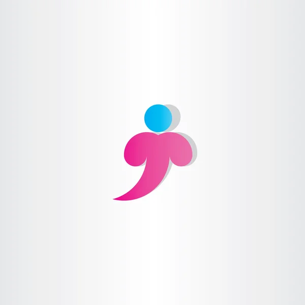 Lettre t homme logo t icône vectoriel design symbole — Image vectorielle