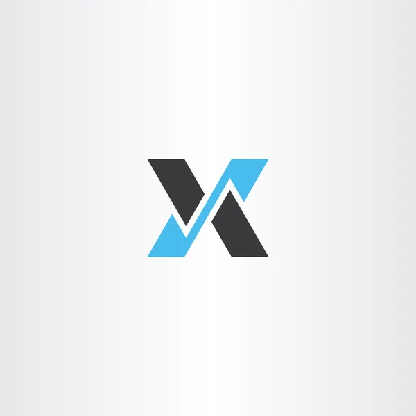 Logotipo logotipo logotipo vetor preto azul letra x ícone —  Vetores de Stock