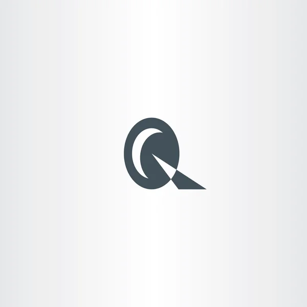 Logotyp q Logo Vektor Buchstabe q Symbol Zeichen Design — Stockvektor