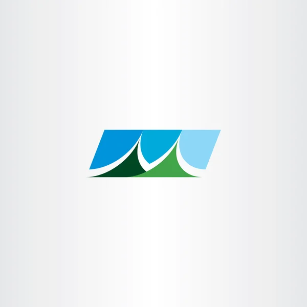 Icono de montaña símbolo vector diseño signo — Vector de stock