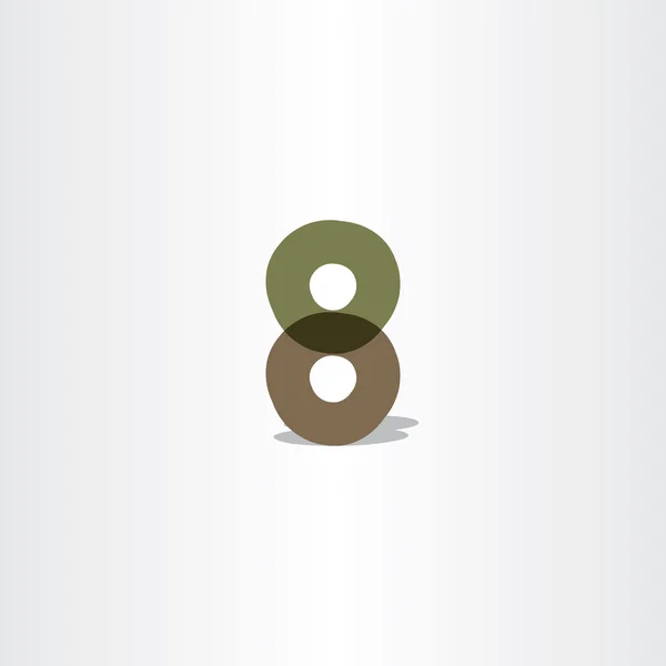 Numéro 8 icône du logo 8 vecteur huit symbole — Image vectorielle