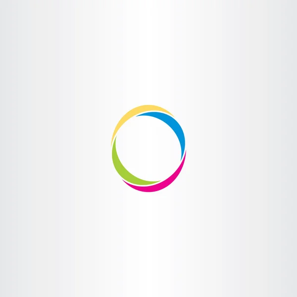 O mektup logo logo o renkli simge vektör — Stok Vektör