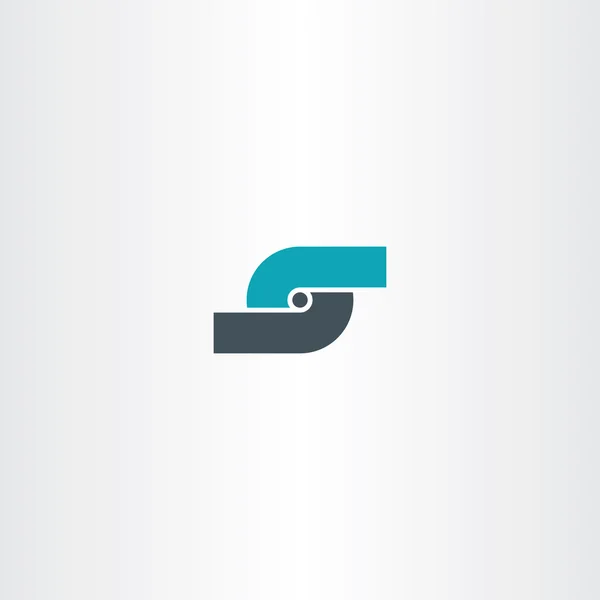 S logo icona lettera s vettoriale logotipo — Vettoriale Stock