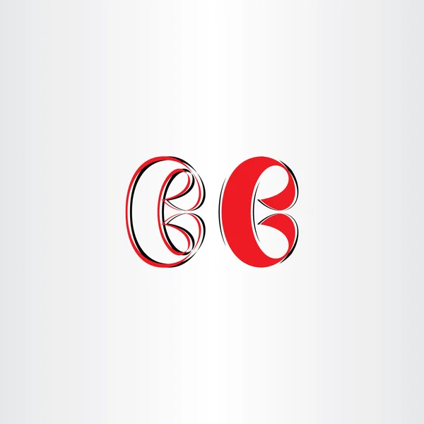 Stiliserade b brev logotyp röda vektorn b ikonen — Stock vektor