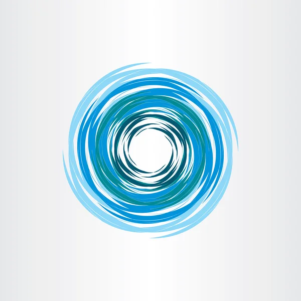 Agua vórtice azul icono fondo abstracto — Vector de stock