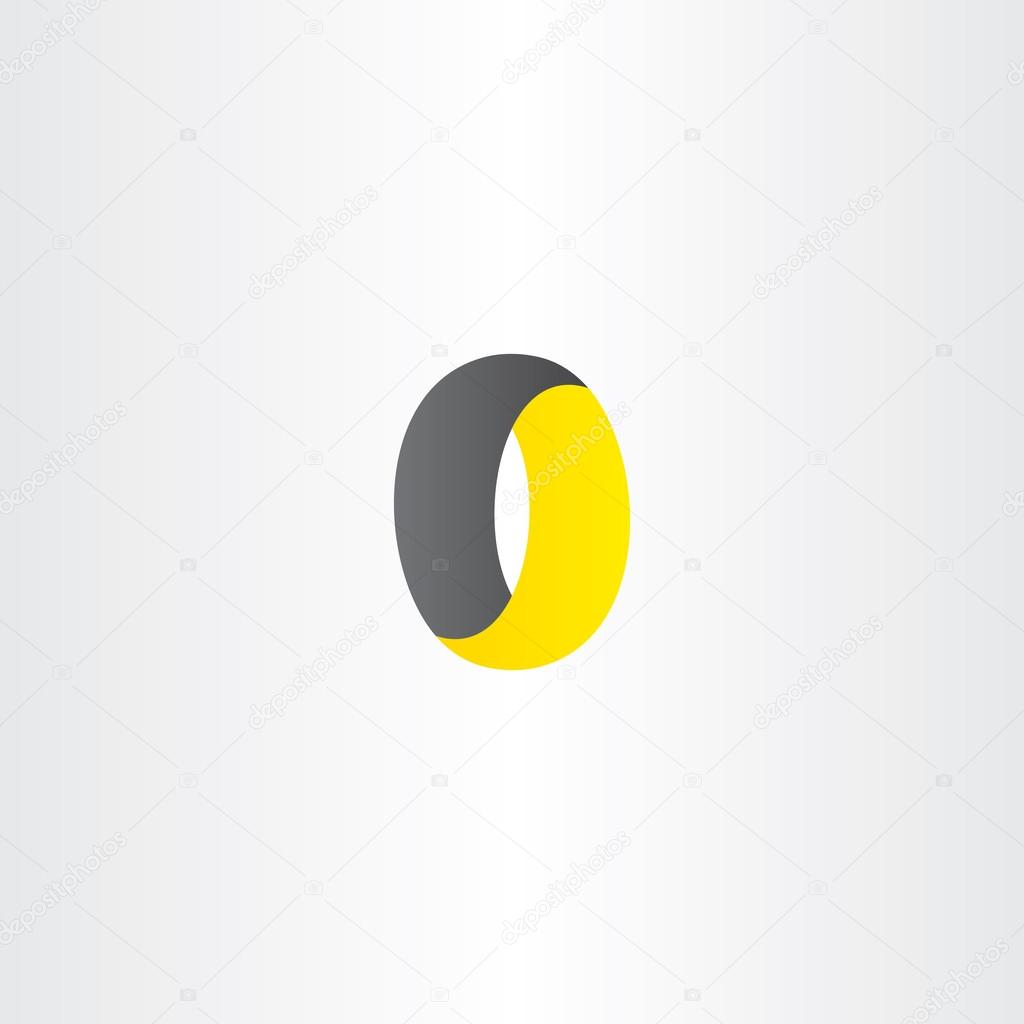 Zero 0 number o letter vector icon logo symbol