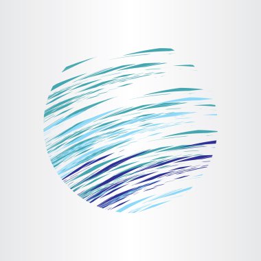 soyut mavi su daire arka plan vektör tasarım öğesi