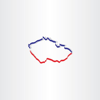 Çek Cumhuriyeti harita vektör simgesi