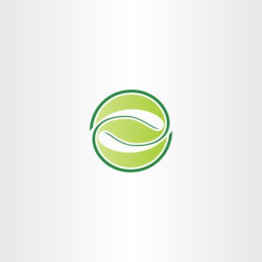 eko yeşil daire yaprak mektup z sembolü logo vektör simge