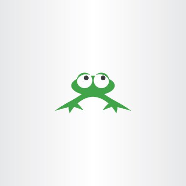 yeşil kurbağa simge vektör simgesi