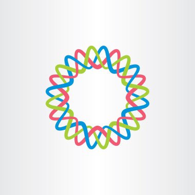 logo iş daire teknoloji simgesi renkli vektör