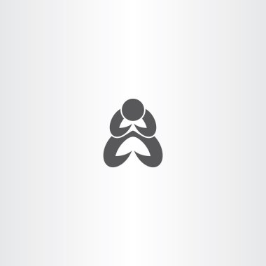 Adam dua eden vektör simgesi simgesi