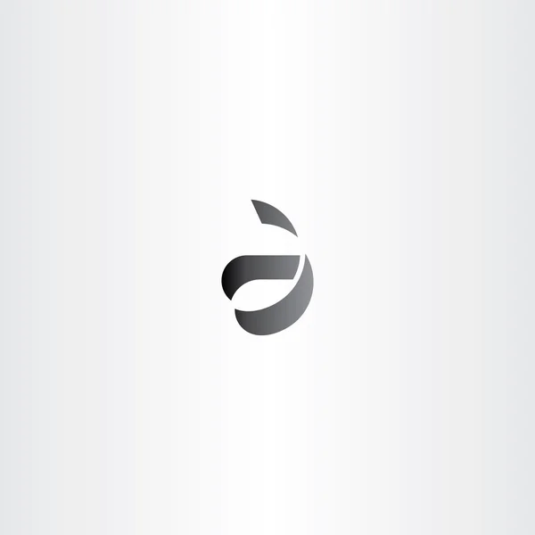 Noir petite lettre logo une icône signe vecteur — Image vectorielle