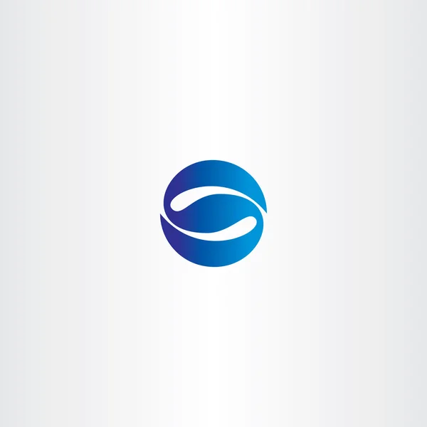 Blue circle s letter logo icon vector symbol — Stock Vector