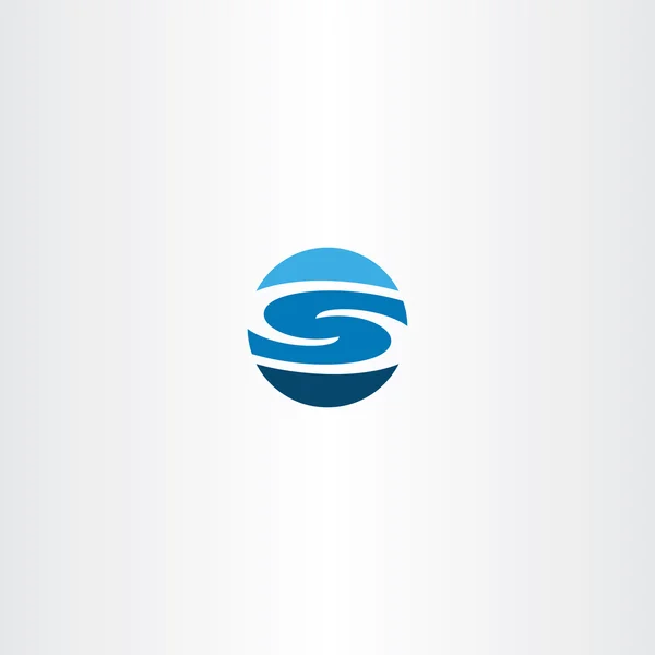 Icona blu logo lettera s cerchio vettoriale simbolo — Vettoriale Stock