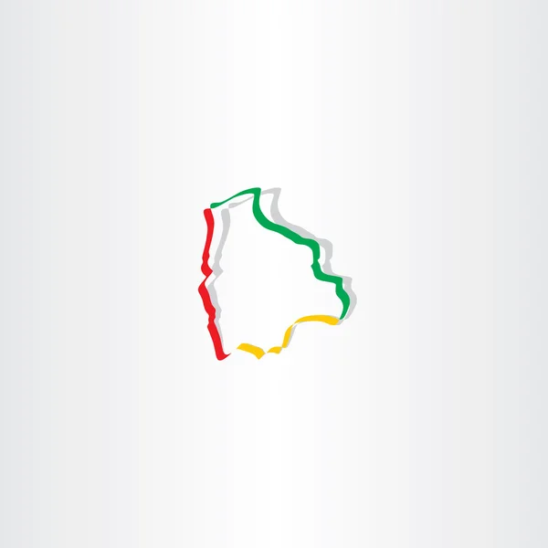 Bolivia mapa icono vector — Vector de stock