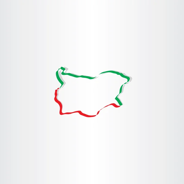 Βουλγαρία χάρτη διάνυσμα εικονίδιο συμβόλου — Διανυσματικό Αρχείο