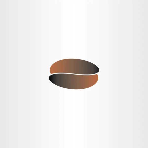 コーヒー豆茶色黒いアイコン ベクトルのロゴ — ストックベクタ