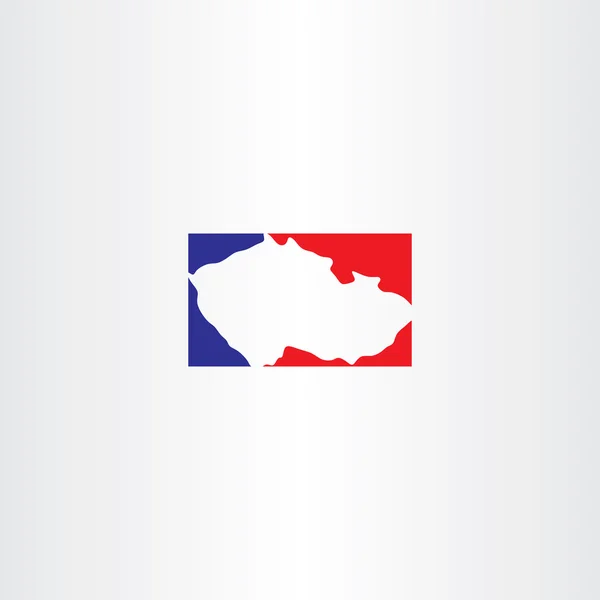 Czech república logotipo mapa vetor ícone — Vetor de Stock