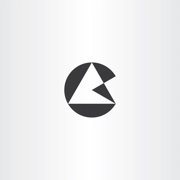 幾何学的な文字 g 円三角形ベクトルのロゴのアイコン — ストックベクタ