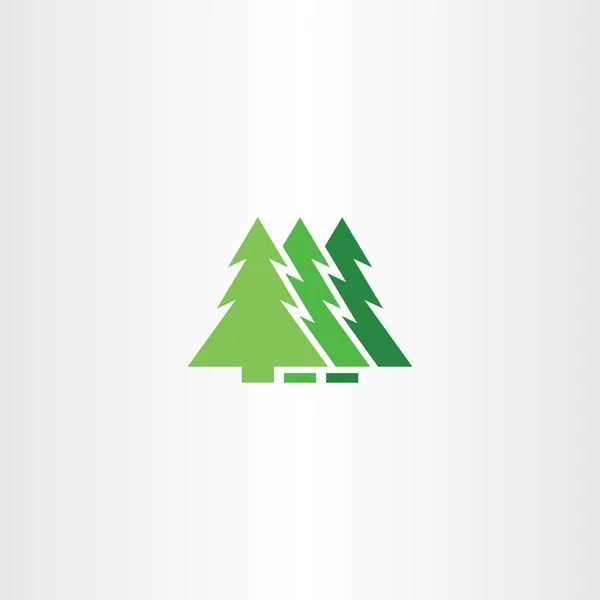 Zöld karácsonyfa ikon vektor szimbólum jel elem — Stock Vector
